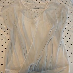 Express White Sheer Top
